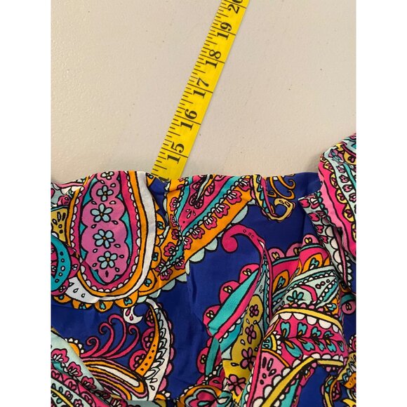 Banana Republic Maxi Dress Paisley Strapless Blue Multicolor Paisley Size 2 - Picture 9 of 9